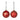 Weihnachtskugel Rot/Champagner - Mehrere Varianten
